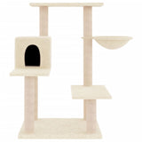 Cat Tree with Sisal Scratching Posts Cream 82.5 cm 172385
