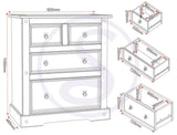 ZNTS Corona 2+2 Drawer Chest 100-102-022