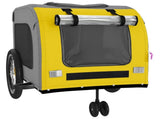 Pet Bike Trailer Yellow and Grey Oxford Fabric and Iron 93861