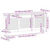 MDF Radiator Cover 205 cm 325558