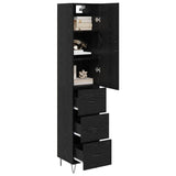 Highboard Black Oak 34.5 x 34 x 90 cm Engineered Wood 3402735