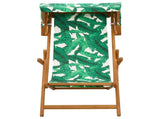 Deck Chair 2 pcs 3 Position Solid Eucalyptus Wood Leaf Pattern 3407816