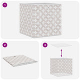 Foldable Storage Boxes 10 pcs Cream 32x32x32 cm Non-woven Fabric 4018982