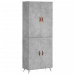Highboard Concrete Grey 69.5x34x180 cm Engineered Wood 3195655