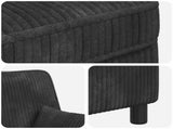 XXL Armchair with Cushions Dark Grey 1.5 Lines Fabric 42043498