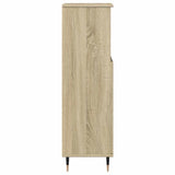 Bathroom Cabinet Sonoma Oak 30x30x100 cm Engineered Wood 849670