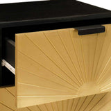 Bedside Cabinet 2 pcs Black and Gold 40 x 33.5 x 46 cm 4017827