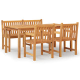 Garden Dining Set Natural Teak Smooth sanded teak hardwood Large 3157169