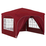 Pop-up Party Tent 290 x 290 x 245 cm Burgundy 42019873