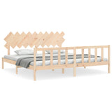 Bed Frame without Mattress 200x200 cm Solid Wood Pine 3193486