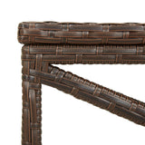 Garden Bench 120 cm Poly Rattan Brown 46212
