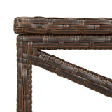 Bench Brown Polyethylene rattan and powder-coated steel 120 cm 46212