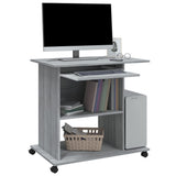 Computer Desk Grey Sonoma 80x50x75 cm Engineered Wood 815544