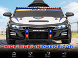 Kids Electric Ride on Police Car with Remote Control, Music, Horn, Siren Flashing Lights for 3-5 T3398P378920