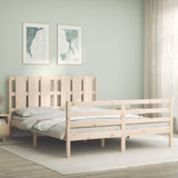 Bed Frame without Mattress King Size Solid Wood 3194121
