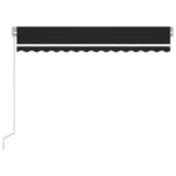 Manual Retractable Awning with LED 350x250 cm Anthracite 3068884
