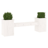 Planter Bench White 184.5x39.5x56.5 cm Solid Wood Pine 825171