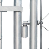 170820 Outdoor Dog Kennel Galvanised Steel 4x4x1 m
