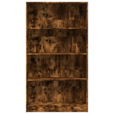 Bookcase Smoked Oak 80x24x143 cm Engineered Wood 857848