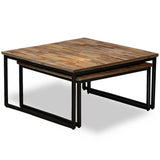 Nesting Coffee Table Set 2 Pieces Solid Reclaimed Teak 245406