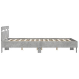Bed Frame Concrete grey Engineered wood Double Durable 3207437