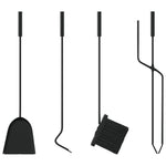 ZNTS 5 Piece Fireplace Tool Set 23x15x66 cm Steel 156373