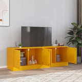 TV Cabinets 2 pcs Mustard Yellow 67x39x44 cm Steel 841638