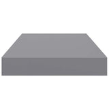 Floating Wall Shelves 4 pcs Grey 40x23.5x3.8 cm MDF 323849