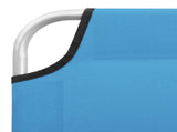 Sun Lounger Turquoise Blue Oxford fabric, Powder-coated steel 310329