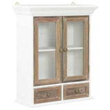 Wall Cabinet White 49x22x59 cm Engineered Wood 280073