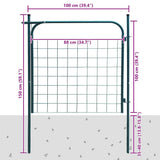 Garden Fence Gate 100x100 cm Green 142292