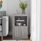 Side Cabinet with LED Lights Grey Sonoma Engineered Wood 836640