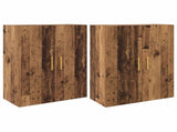 Wall-Mounted Cabinet 2 pcs Old Wood 69.5 x 34 x 90 cm 3394512