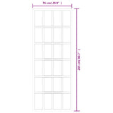 Sliding Door with Hardware Set ESG Glass&Aluminium 76x205 cm 3081963