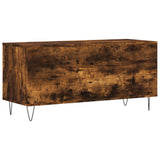 Record Cabinet Smoked Oak 100x38x48 cm Engineered Wood 831753