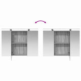 Bathroom Cabinet Set 4 pcs Grey Sonoma 100 x 14.5 x 70 cm 3406580