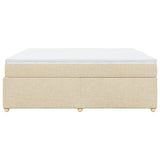Box Spring Bed with Mattress Cream 180x200 cm Fabric 3285399