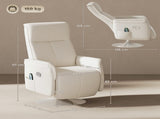 10-Point Massage Recliner Armchair - Cream T3398P330457