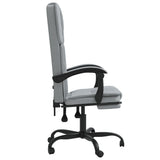 Reclining Office Chair Light Grey Fabric 349794