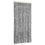 ZNTS Fly Curtain Grey and Black and White 90x220 cm Chenille 377335