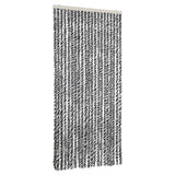 Fly Curtain Grey and Black and White 90x220 cm Chenille 377335
