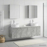 Bathroom Cabinet Set 5 pcs Concrete Grey Engineered Wood 3406450