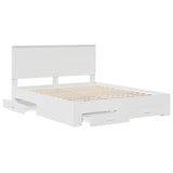 Bed Frame with Headboard White 160 x 200 cm Engineered Wood 3411280