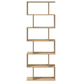 Room Divider Bookcase 6-Tier Artisan Oak 70x24x193 cm Engineered Wood 858092