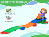 3 Four-Piece Ride on Kids Roller Coaster w/ Non-Slip Steps, for Ages 2-5 Years - Multicoloured T3398P348394