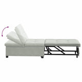 Sofa Bed Light Grey 194 x 67 x 82 cm Velvet 42008594
