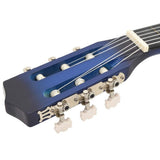 8 Piece Classical Guitar Beginner Set Blue 3/4 36 70117