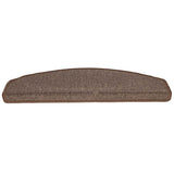 Stair Mats 10 pcs 65x24x4 cm Coffee Brown Half Round Large 149759
