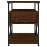 Bedside Cabinets 2 pcs Brown Oak 40x42x55 cm Engineered Wood 826082