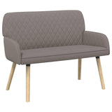 2 Seater Sofa with Solid Wood Legs 2-Seater Taupe Linen Fabric 42051036